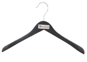Moose Knuckles Heavy Duty Wooden Coat Hangers Set of 4 Black